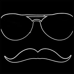 Sunglasses Mustache Adult Hoodie