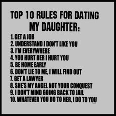 Top 10 Rules For Dating My Daughter Crew Neck Sweatshirt