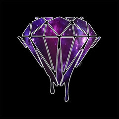 Dripping Purple Galaxy Diamond Girl's T-Shirt