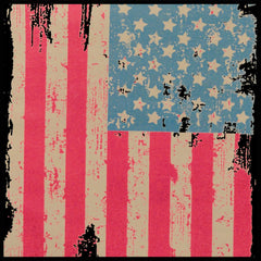 Faded and Distressed American Flag with Hot Pink Stripes Men's T-Shirt