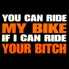 My Bike Your B*tch Mens Tank Top (Black)