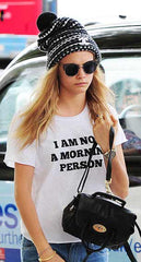 I Am Not a Morning Person Cara Delevingne Vogue Girl's T-Shirt