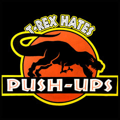 T-Rex Hates Pushups Funny Ladies T-shirt