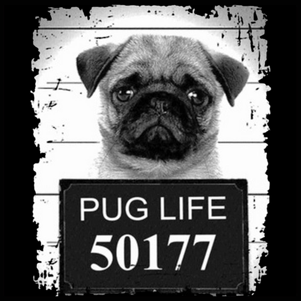 Mug Shot Pug Life Funny Ladies T-shirt