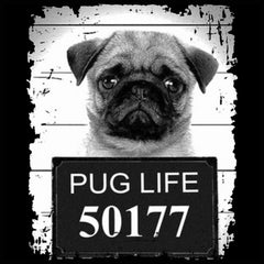 Mug Shot Pug Life Funny Adult Crewneck