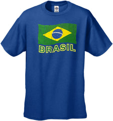 Vintage Brasil Waving Flag Men's T-Shirt