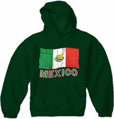 Vintage Mexico Waving Flag Adult Hoodie