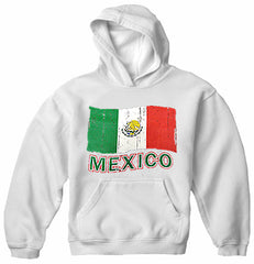 Vintage Mexico Waving Flag Adult Hoodie