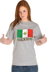 Vintage Mexico Waving Flag Girl's T-Shirt