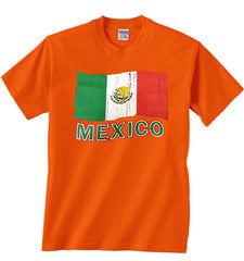 Vintage Mexico Waving Flag Kids T-Shirt