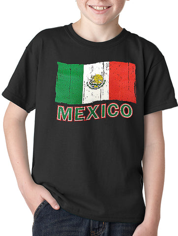 Vintage Mexico Waving Flag Kids T-Shirt