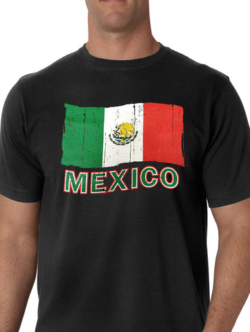 Vintage Mexico Waving Flag Men's T-Shirt 