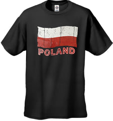 Vintage Poland Waving Flag Kid's T-Shirt