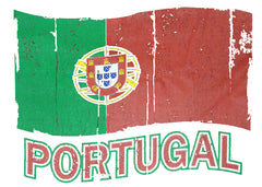 Vintage Portugal Waving Flag Girl's T-Shirt