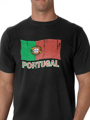 Vintage Portugal Waving Flag Men's T-Shirt 