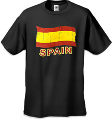 Vintage Spain Waving Flag Kids T-Shirt
