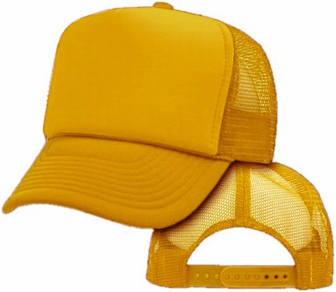 Vintage Trucker Hats - Solid Gold Trucker Cap