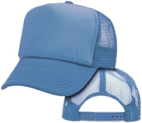 Vintage Trucker Hats - Solid Light Blue Trucker Cap
