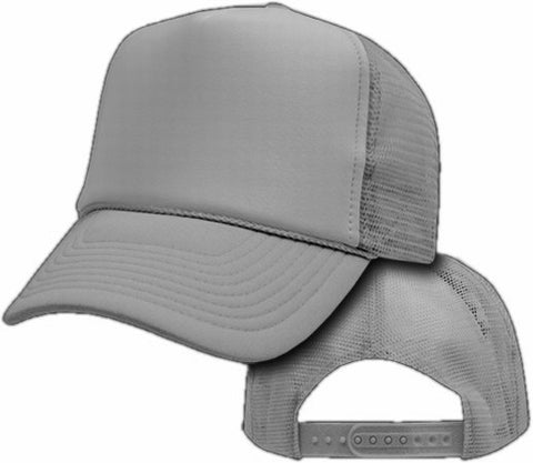 Vintage Trucker Hats - Solid Light Grey Trucker Cap