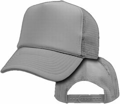 Vintage Trucker Hats - Solid Light Grey Trucker Cap