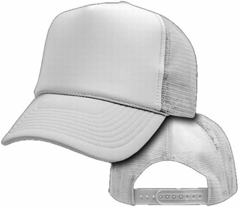 Vintage Trucker Hats - Solid White Trucker Cap