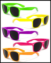 Vintage Wayfarer Sunglasses in Assorted Neon Colors 