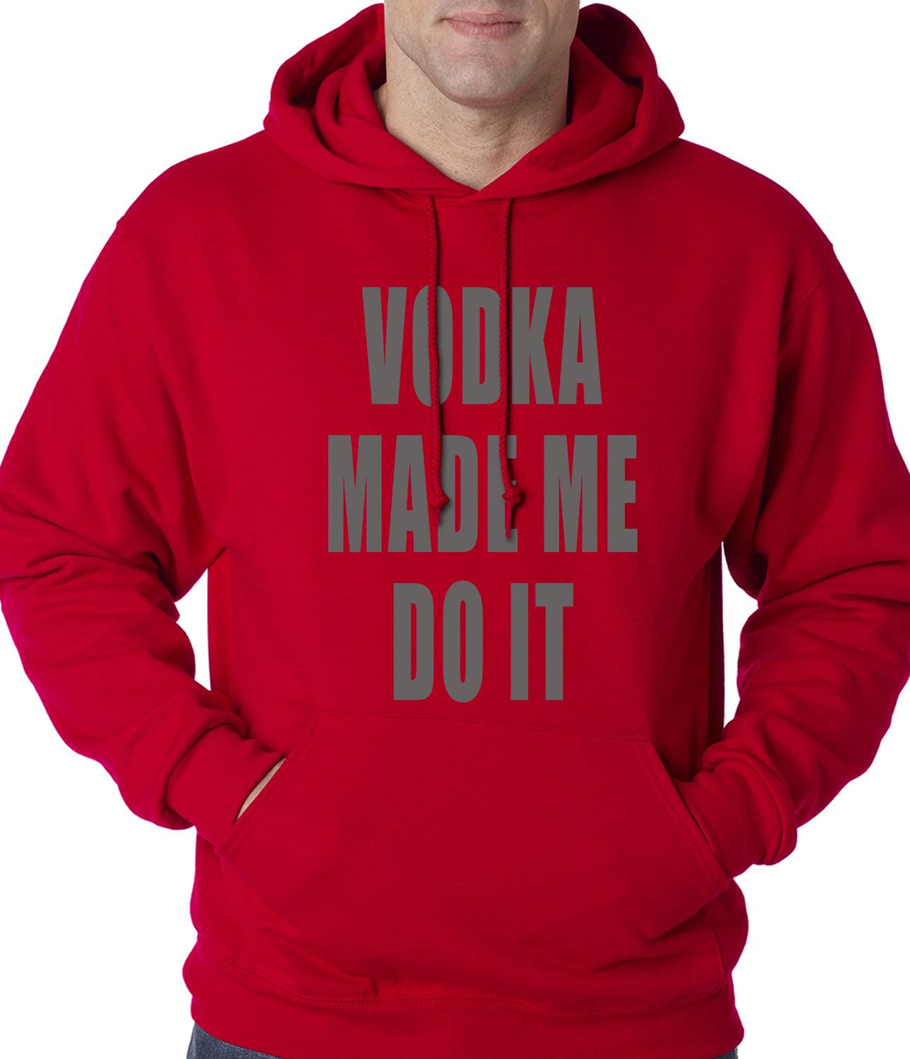 Vodka Made Me Do It Drinking Adult Hoodie