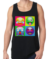 Block Print Emoji Faces Tank Top