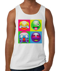 Block Print Emoji Faces Tank Top