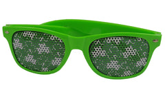 Wayfarer Sunglasses With Mini Shamrock Pattern