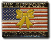 We Support Our Troops Flag Lapel Pin