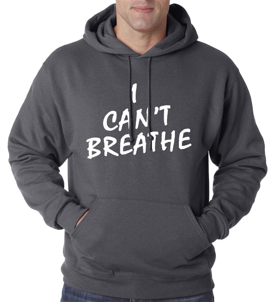White Print I Can't Breathe Adult Hoodie –
