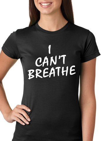 White Print I Can't Breathe Girls T-shirt