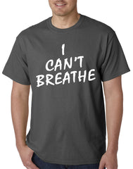 White Print I Can't Breathe Mens T-shirt