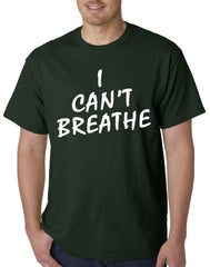 White Print I Can't Breathe Mens T-shirt