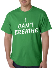 White Print I Can't Breathe Mens T-shirt