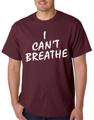 White Print I Can't Breathe Mens T-shirt
