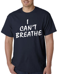 White Print I Can't Breathe Mens T-shirt