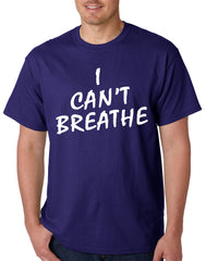 White Print I Can't Breathe Mens T-shirt