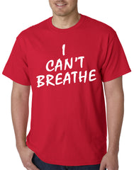 White Print I Can't Breathe Mens T-shirt