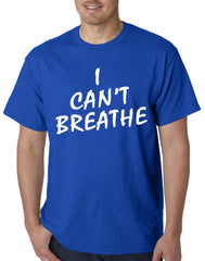 White Print I Can't Breathe Mens T-shirt