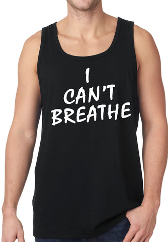 White Print I Can't Breathe Tank Top