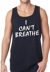 White Print I Can't Breathe Tank Top