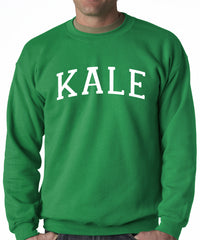 White Print Kale Adult Crewneck