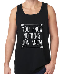 (White Print) You Know Nothing Jon Snow Tank Top
