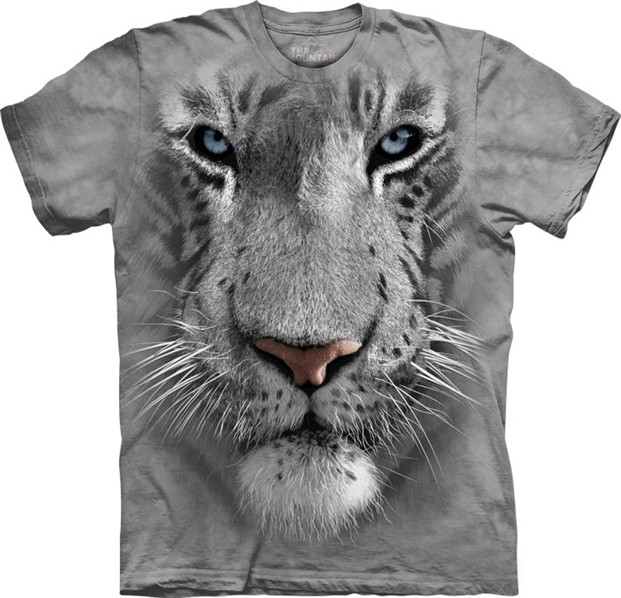 White Tiger Big Face Men's T-Shirt – Bewild