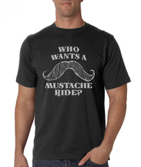 Who Wants a Mustache Ride? T-Shirt :: Mustache Ride T-Shirt