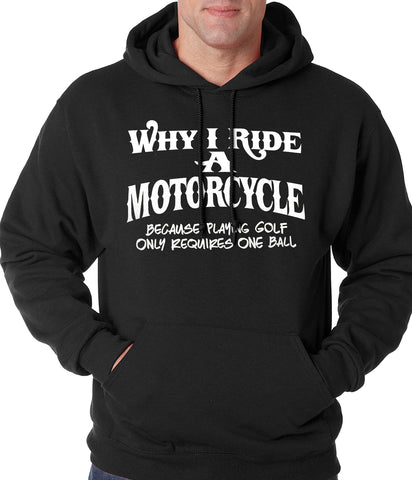 Why I Ride a Motorcycle Adult Hoodie