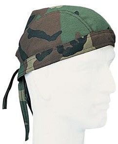 Woodland Camo Head Wrap Du Rag