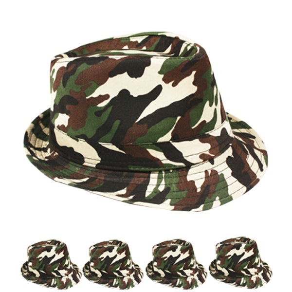 Woodland Camouflage Fedora Hat